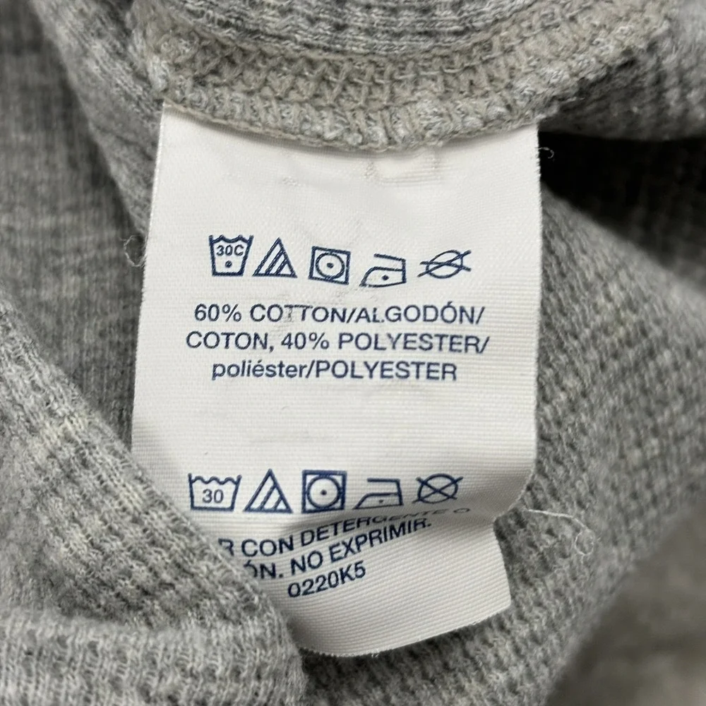 Polo Ralph Lauren PolBear Waffle Knit Thermal Shirt Mens M Gray Sleepwear Preppy
